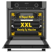 Simfer 8217 Airfry Plus, Siyah Cam Dijital,10 Fonk thumbnail 2