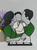 Kişiselleştirilmiş Mutlu Aile 3D Baskı Masa Dekoru Özel Çift Hediyesi Sevgililer Günü, Yıldönümü veya Doğum Günü Hatırası - 3