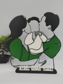 Kişiselleştirilmiş Mutlu Aile 3D Baskı Masa Dekoru Özel Çift Hediyesi Sevgililer Günü, Yıldönümü veya Doğum Günü Hatırası - 4