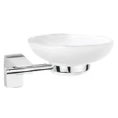Banyo Lavabo  Wc Vidalı Metal Sabunluk Katı Sabunluk Cam Haznesi El Sabunluğu Kristal - 2
