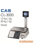 CAS Cl 3000 Karekod Barkod Terazi 15 Kg thumbnail 1