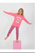 Kız Çocuk Uzun Kollu %100 Pamuklu Pijama Takımı 6/9 Yaş - 1