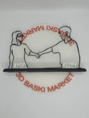 Kişiselleştirilmiş Çift El Sıkışma 3D Baskılı Dekor Sevgililer Günü veya Yıldönümleri için Romantik Özel Hediye - 7