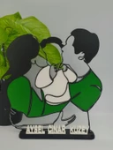 Kişiselleştirilmiş Mutlu Aile 3D Baskı Masa Dekoru Özel Çift Hediyesi Sevgililer Günü, Yıldönümü veya Doğum Günü Hatırası - 2