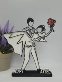 Dans Eden Aşk 3D Baskı Romantik Sevgililer Günü Hediyesi Benzersiz Yıldönümü Dekoru - 3