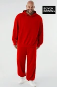 Erkek Büyük Beden Kapşonlu ince Sweatshirt SPR24BSW57 - 9