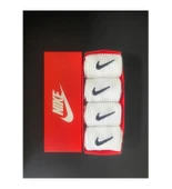 4 Çift Tikli Beyaz Renk Kutulu Unisex Uzun Tenis Çorap - 1