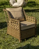 Btk Concept Oscar Rattan Bahçe Mobilyası Tekli Koltuk Kahve thumbnail 1