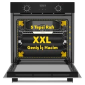 Simfer 8215 Airfry Plus, Siyah Cam Dijital,10 Fonk thumbnail 2