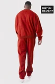 Süperlife Erkek Büyük Beden Bisiklet Yaka ince Sweatshirt SPR24BSW56 - 5
