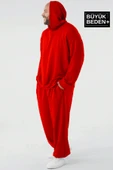Erkek Büyük Beden Kapşonlu ince Sweatshirt SPR24BSW57 - 10