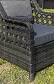 Btk Concept Oscar Rattan Bahçe Mobilyası Tekli Koltuk Antrasit thumbnail 3