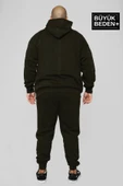 Erkek Büyük Beden Kapşonlu ince Sweatshirt SPR24BSW57 - 3