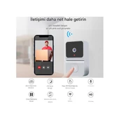 Kamera Kapı Zili Mikrofon Hoparlör HD Gece Görüş APP Kontrolü Ev İçin Akıllı Video kapı Zili - 2