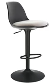 Bürocci Nadya Bar Sandalyesi -  Beyaz Deri - Mat Siyah Ayaklı Yüksek Bar Taburesi - 9537Y0109 thumbnail 1