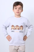 ERKEK ÇOCUK ŞARDONLU SWEAT KARAKTER BASKILI RİBANALI E34 - 5