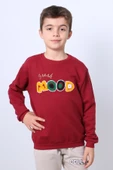 ERKEK ÇOCUK ŞARDONLU SWEAT MOOD NAKIŞ DETAYLI RİBANALI E35 thumbnail 2