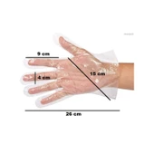 Şeffaf Eldiven 100 Adet Hışır Poşet Eldiven Kullan At Eldiven Tek Kullanımlık Eldiven - 3