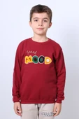 ERKEK ÇOCUK ŞARDONLU SWEAT MOOD NAKIŞ DETAYLI RİBANALI E35 thumbnail 1