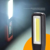 Manyetik Tamirci El Feneri 3 Modlu Şarjlı COB Xpe Led Acil Durum Kamp Tamir İkaz Lambası Askılı 3 adet - 3