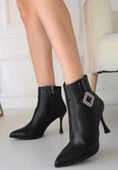 Moose Siyah Cilt Topuklu Bot thumbnail 2