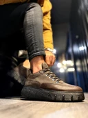 Yüksek Taban Günlük  Ayakkabı 600 Kahverengi (Siyah Taban) thumbnail 2