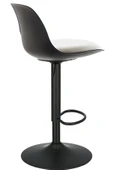 Bürocci Nadya Bar Sandalyesi -  Beyaz Deri - Mat Siyah Ayaklı Yüksek Bar Taburesi - 9537Y0109 thumbnail 2