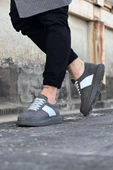 WG011 Gri Süet Erkek Casual Ayakkabı thumbnail 3