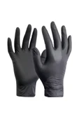 Siyah Eldiven Medium Pudrasız Nitril Eldiven 100'lü Çok Amaçlı Gıdaya Uygun Eldiven - 1
