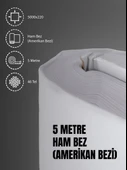 %100 Pamuk 46 Tel Amerikan Bezi Ham Bez Punch Kumaş - Beyaz 500x220 cm - 1