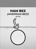 %100 Pamuk 46 Tel Amerikan Bezi Ham Bez Punch Kumaş - Beyaz 2000x240 cm - 3