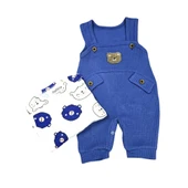 Ayıcık Desenli Erkek Bebek Tulum Set - 3