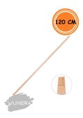 WUVERA Ağaç Çam Cekpas Sopası 120cm Süpürge Sapı - 1