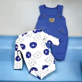 Ayıcık Desenli Erkek Bebek Tulum Set - 4