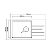 Real Stone Assos 76 XL Granit Eviye Kapuçino - 2