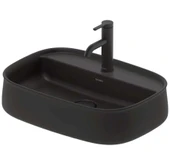 Duravit Zencha Çanak Lavabo 55 cm Batarya Banklı Antrasit Mat - 1