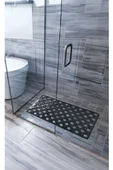 Banyo Paspası Gri Silikon Kaymaz Vakumlu Duş Paspası - 1