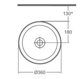 Isvea ION Tezgah Üstü Lavabo 36 cm - 2