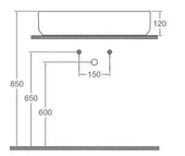 Isvea Infinity Tezgah Üstü Lavabo 55 cm - 3