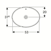 Geberit VariForm Tezgah Üstü Lavabo Oval 55 cm - 2