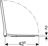 Geberit Smyle Square Slim Klozet Kapağı Yavaş Kapanır 500.687.01.1 - 3
