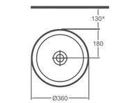 Isvea ROMBO Tezgah Üstü Lavabo 36 cm - 2