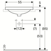 Geberit VariForm Tezgah Üstü Lavabo Oval 55 cm - 3