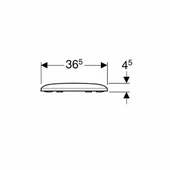 Geberit iCon Square Klozet Kapağı Yavaş Kapanır - 2