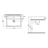 Isvea Infinity Tezgah Üzeri Lavabo 55cm Fil Dişi - 2