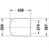 Duravit Happy D.2 Klozet Kapağı Yavaş Kapanır Antrasit - 2