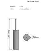 Sanco Yerden Tuvalet Fırçalık Mat Beyaz thumbnail 2