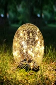 Solar Bahçe Aydınlatması – 10 LED’li Dekoratif Cam Küre Lamba, Su Geçirmez Dış Mekan Işığı - 4