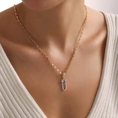 Tfny Charmlı Altın Kolye 50 cm - 1