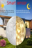 Solar Bahçe Aydınlatması – 10 LED’li Dekoratif Cam Küre Lamba, Su Geçirmez Dış Mekan Işığı - 6